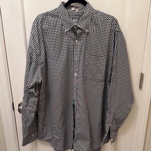Peter Millar Black and White Gingham Shirt